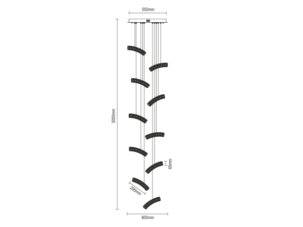 Lampa de tavan suspendată din cristal LETICIA - V30126 9