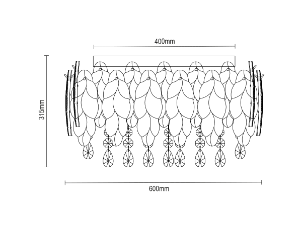 GURU plafon candelabru de cristal 600 - V20107 5