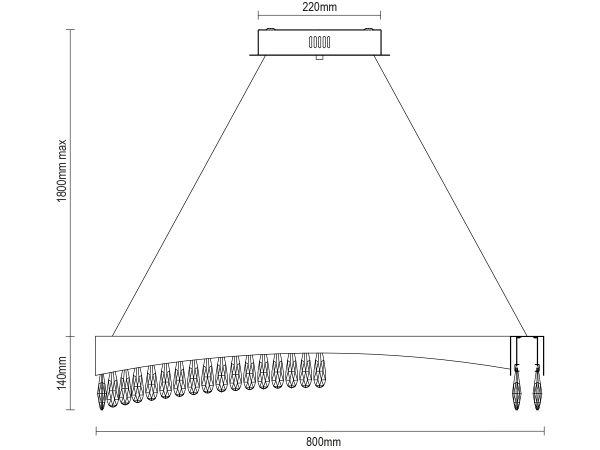 AURORA candelabru suspendat din cristal 800 - V30077 9