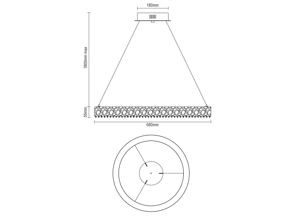 SARITA candelabru suspendat din cristal 680 - V30142 7