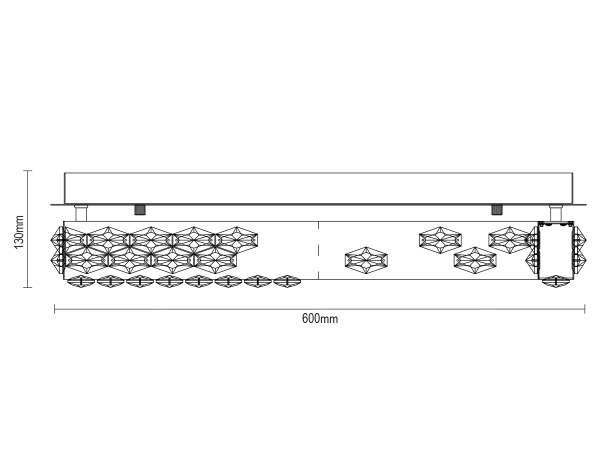 CLARIS plafon candelabru de cristal 600 - V30007 6