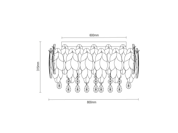 GURU plafon candelabru de cristal 800 - V20108 6