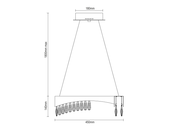 AURORA candelabru suspendat din cristal 450 - V30075 7