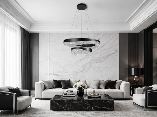 AURORA candelabru suspendat din cristal 800+450 - V30078 2