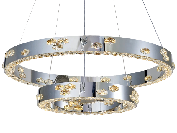 Candelabru de cristal suspendat CLARIS 800+480 - V30006 5