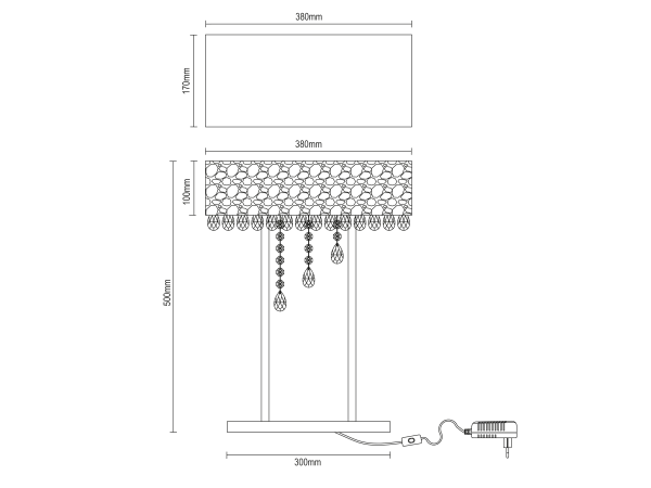 Lampa de masă din cristal SARITA 500 - V30147 6