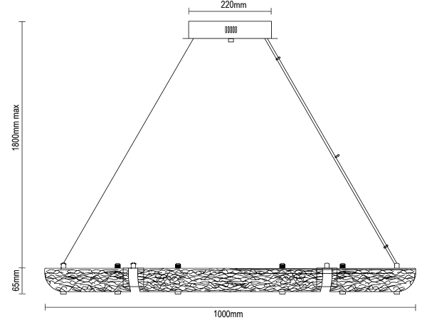 CORTEZA candelabru suspendat 1000 - V30035 7