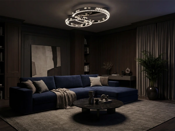 CLARIS plafon candelabru de cristal 800+600 - V30009 4