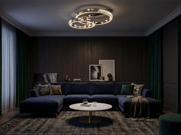 CLARIS plafon candelabru de cristal 800+600 - V30009 2