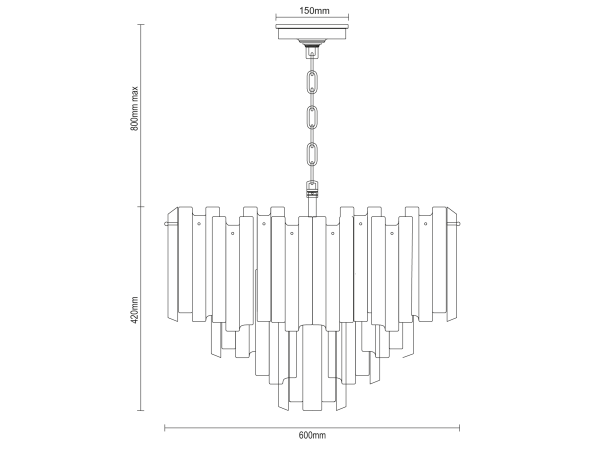 Lustră suspendată CONGELATO 600 - V20132 6