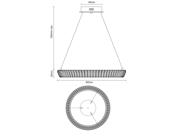 LETICIA candelabru suspendat din cristal 600 - V30122 6