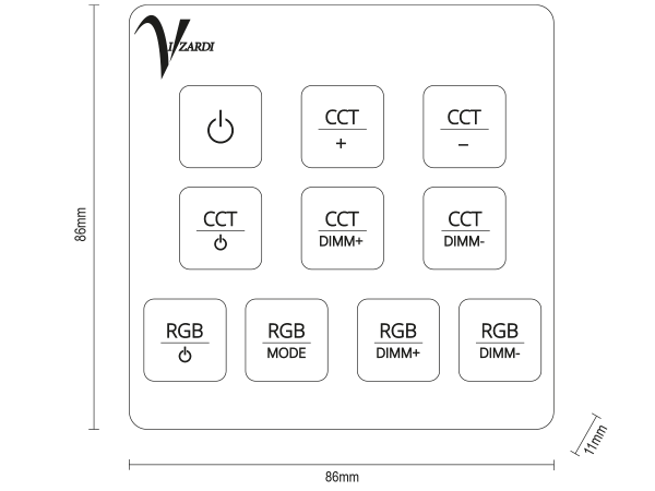 Telecomandă de perete LINIA - 10006 6