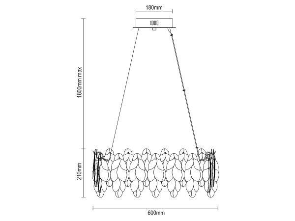 Candelabru suspendat CHOREO 600 - V20112 10