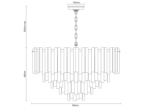 Lustră suspendată CONGELATO 800 - V20133 8