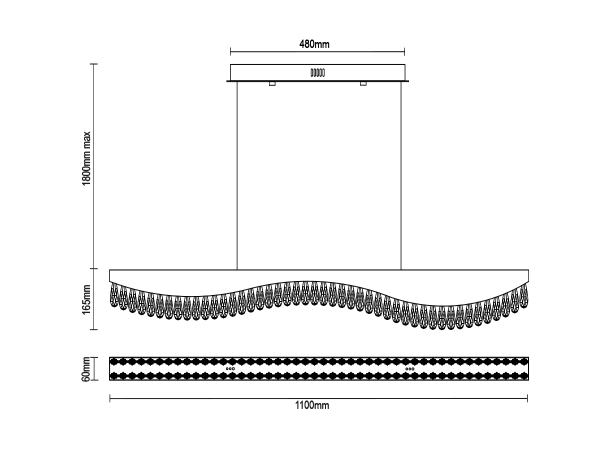 AURORA candelabru suspendat din cristal 1100 - V30071 7