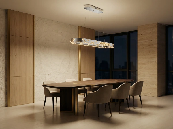 Candelabru de cristal suspendat CLARIS 1100x320 - V30003 2