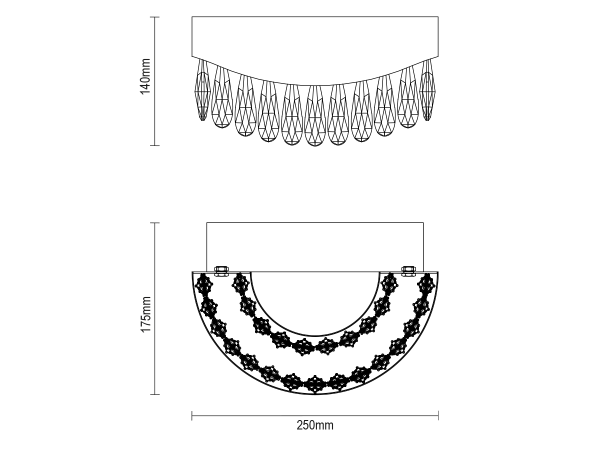 AURORA lampă de perete din cristal - V30081 5