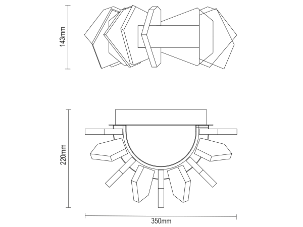 PIKASO Candelabru de perete din cristal - V30025 10