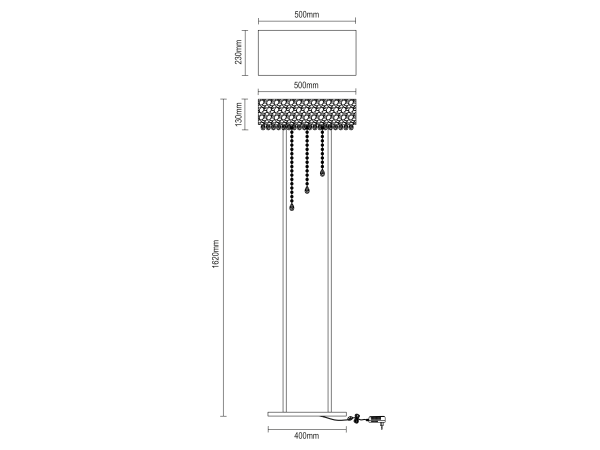 Lampa de podea din cristal SARITA 1620 - V30148 7