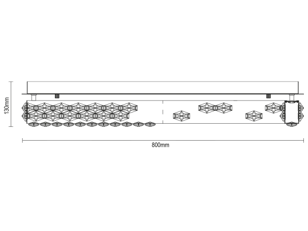 CLARIS plafon candelabru de cristal 800 - V30008 6