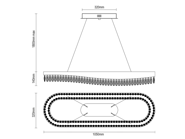 AURORA candelabru suspendat din cristal 1050 - V30072 7