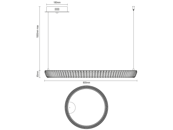 LETICIA candelabru suspendat din cristal 800 - V30123 7
