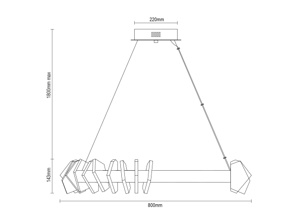PIKASO candelabru suspendat din cristal 800 - V30024 13