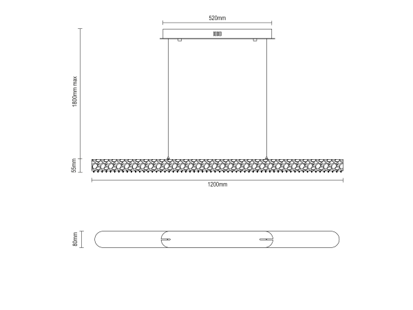 SARITA candelabru suspendat din cristal 1200 - V30140 7