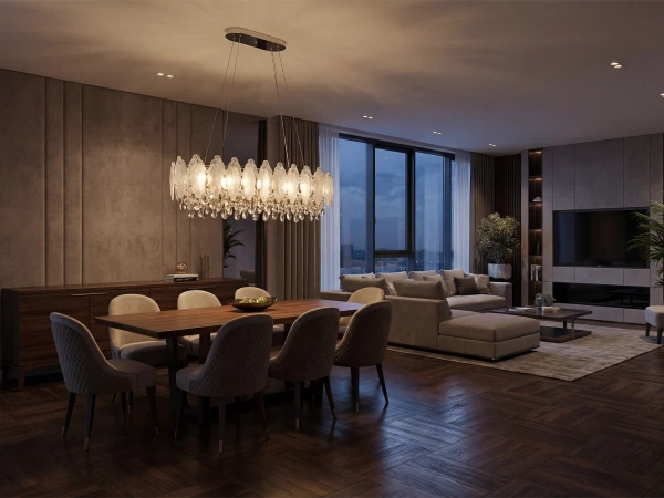 Candelabru de cristal suspendat GURU 1050x300 - V20101 2