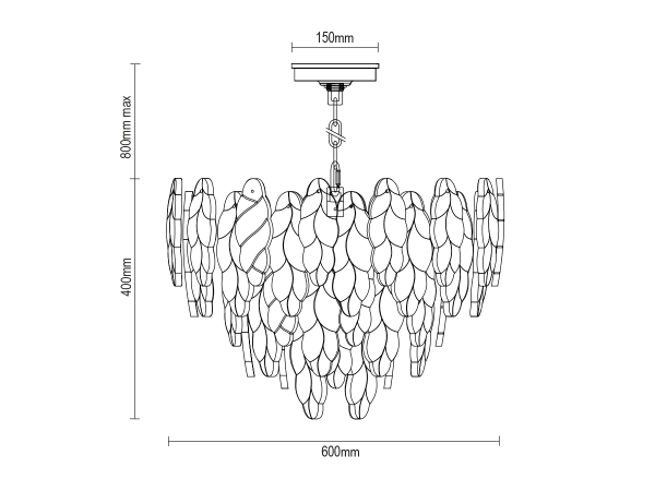 Candelabru suspendat CHOREO 600 - V20115 11