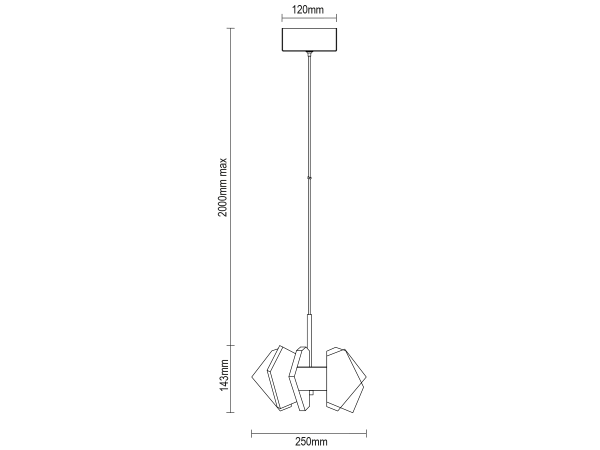 PIKASO candelabru suspendat din cristal 250 - V30022 13