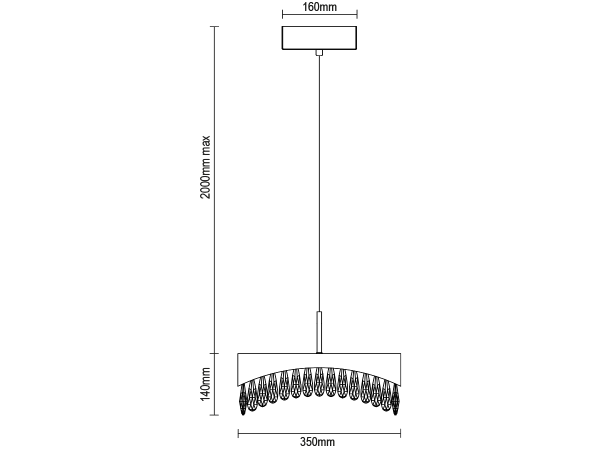 AURORA candelabru suspendat din cristal 350 - V30074 8