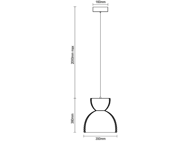 Lampa de cristal suspendată KATRIA 350 - V30043 7