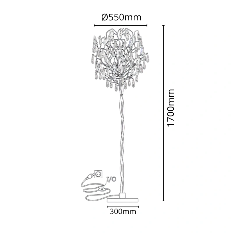 GOCCIA lampă de podea din cristal 1700 - V20037 5