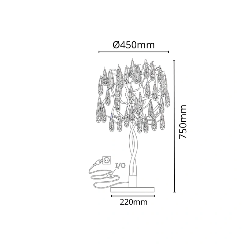 GOCCIA lampă de masă din cristal 750 - V20036 6