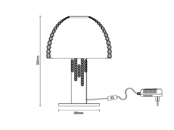 KATRIA lampă de masă din cristal 350 - V30046 9