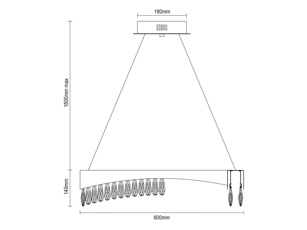AURORA candelabru suspendat din cristal 600 - V30076 8
