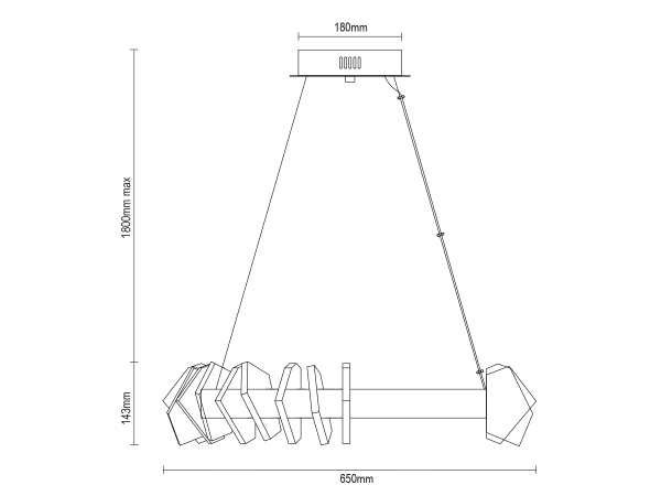 PIKASO candelabru suspendat din cristal 650 - V30023 14